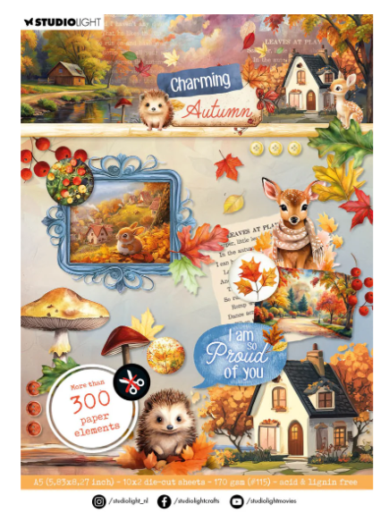 Charming Autumn Die-Cuts, over 300